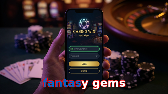 Main screen of Fantasy Gems login page for PK players